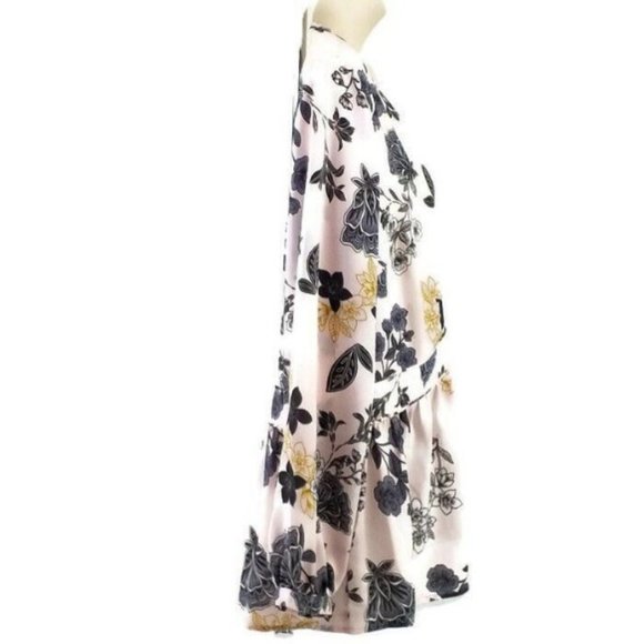 Loft Plus Pink Floral Print Long Sleeve Semi Sheer Blouse Womens Size 22 - Picture 4 of 16